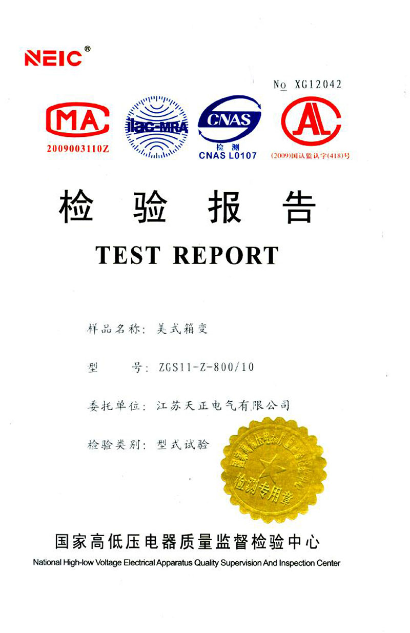 高壓試驗報告